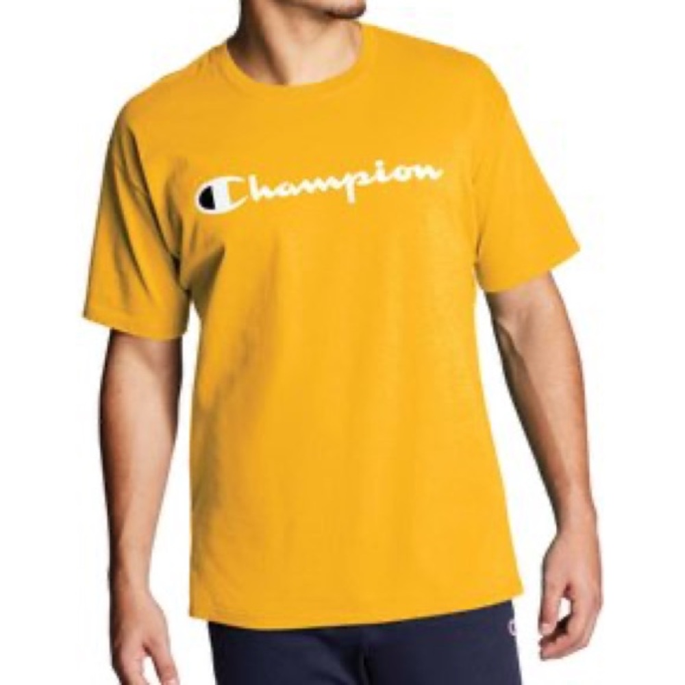 CHAMPION men’s Classic Jersey Short Sleeve Team Gold Tee
